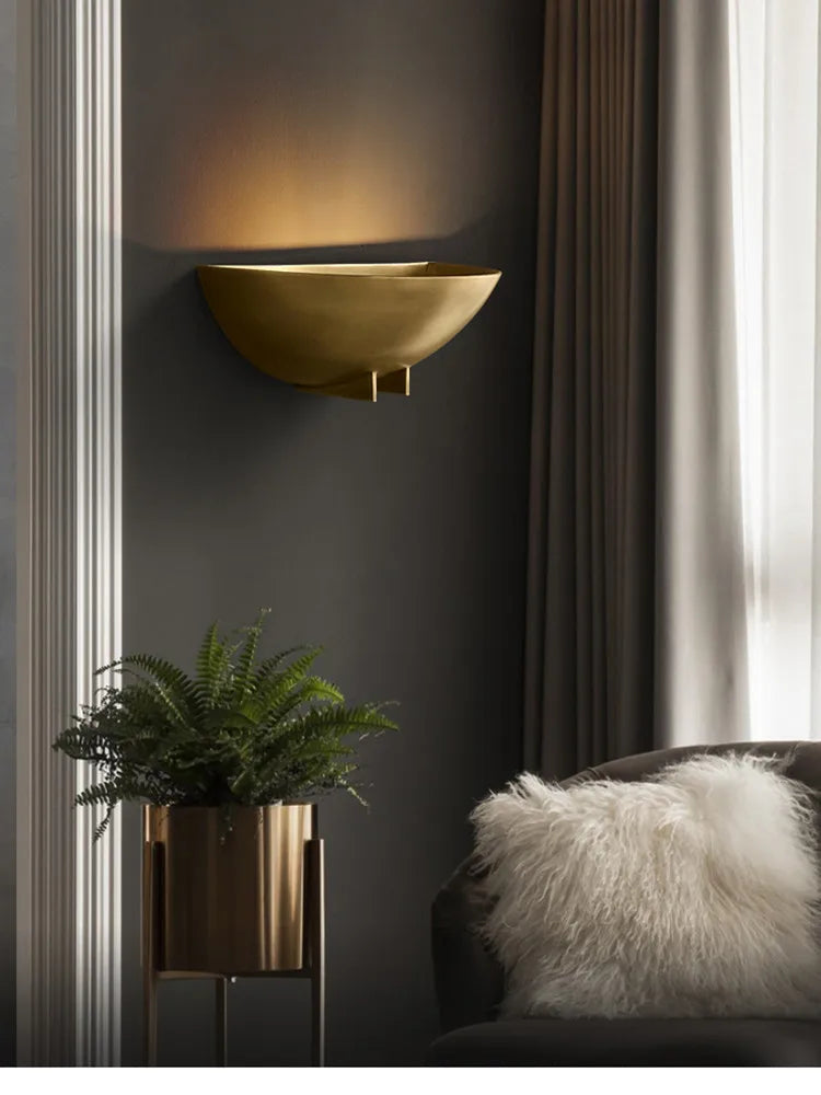 Lampe de chevet en cuivre pour décoration intérieure élégante