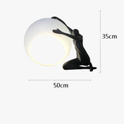 Lampe à poser sculpture humanoïde design créatif pour décoration intérieure