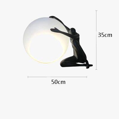 Lampe à poser sculpture humanoïde design créatif pour décoration intérieure