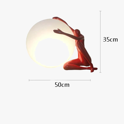 Lampe à poser sculpture humanoïde design créatif pour décoration intérieure