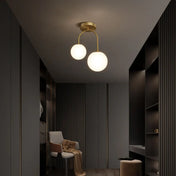 LED gold and white minimalist ceiling light | NUFODE