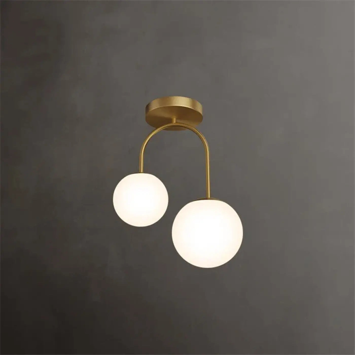 LED gold and white minimalist ceiling light | NUFODE