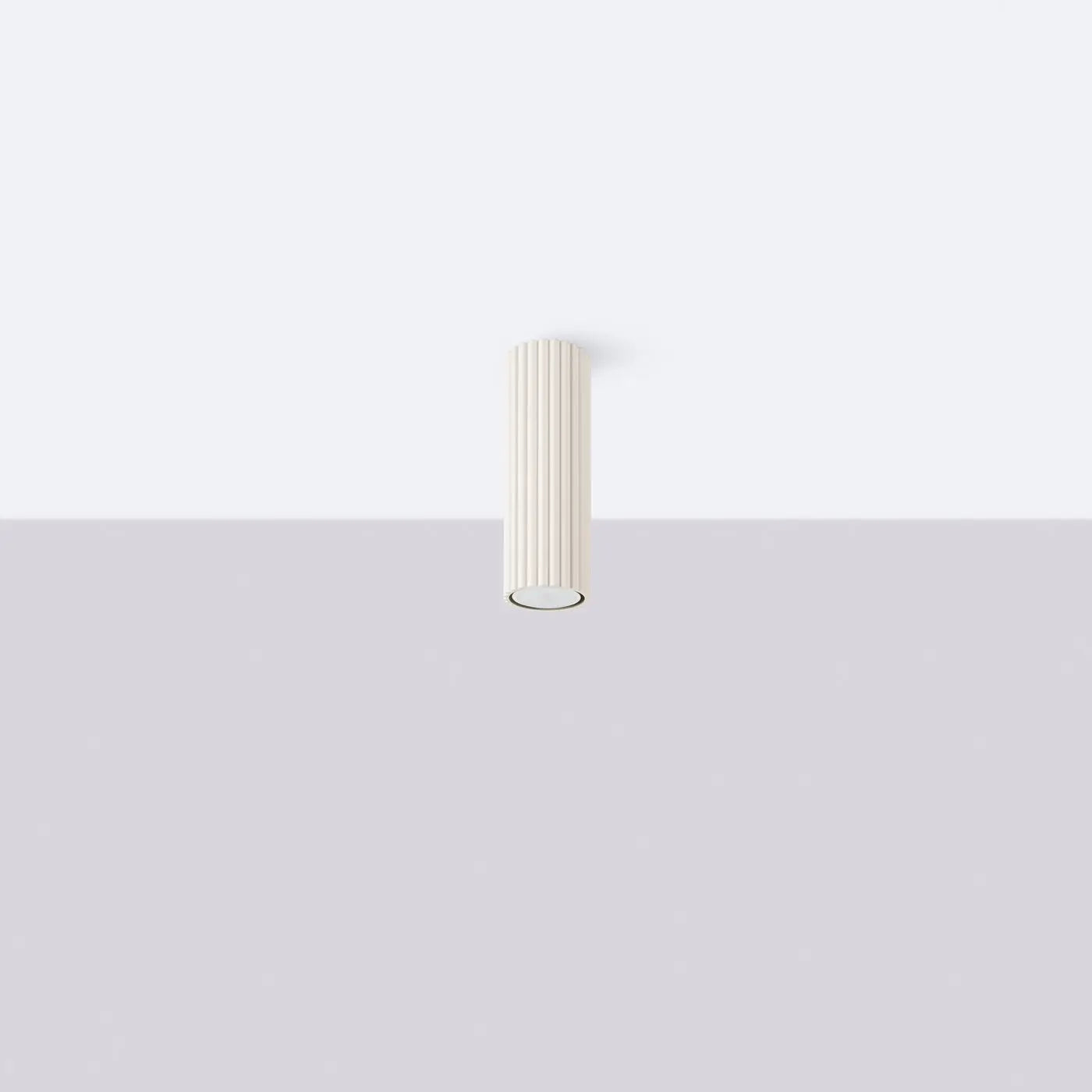 Scandinavian beige aluminium LED ceiling light | VUKOHA