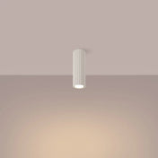 Scandinavian beige aluminium LED ceiling light | VUKOHA