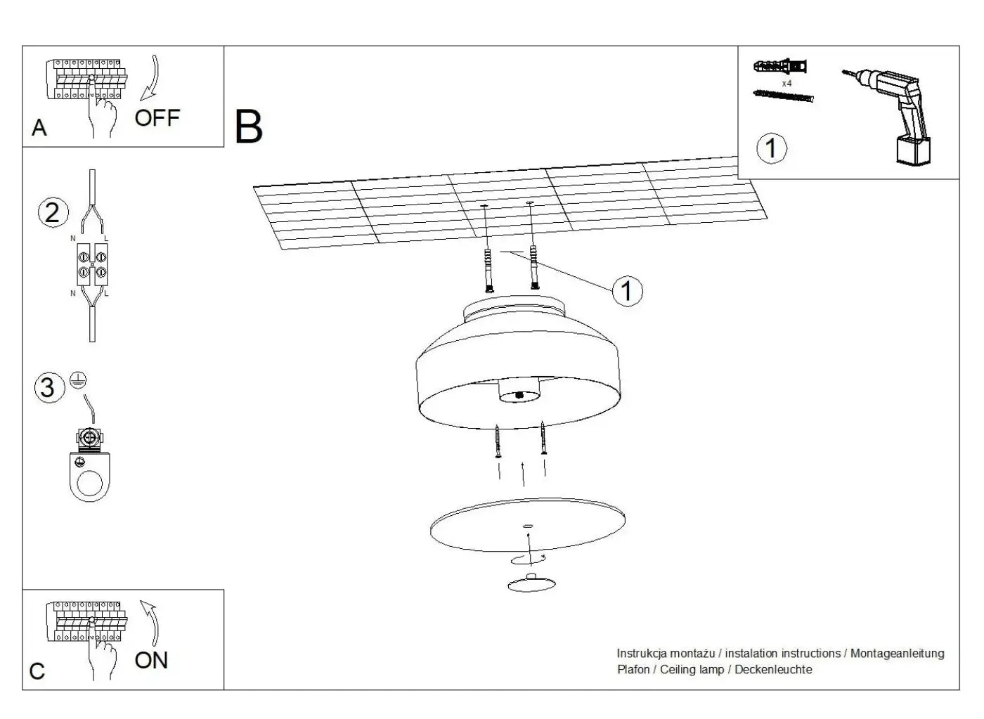Modern minimalist beige LED ceiling light | MUKIHE