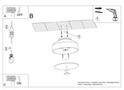 Modern minimalist beige LED ceiling light | MUKIHE