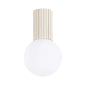 Beige LED minimalist ceiling light IP44 | SOREBOS