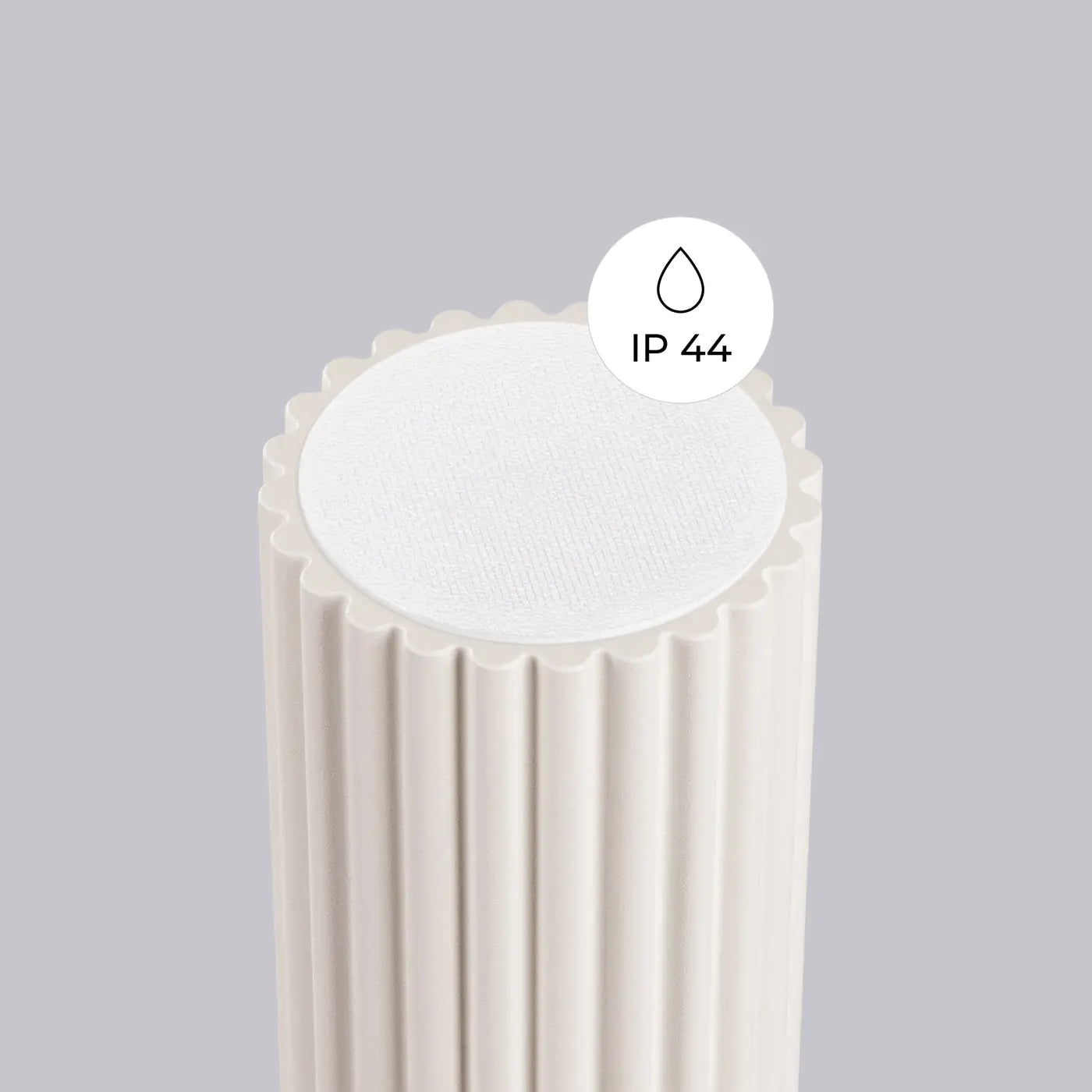 Beige LED minimalist ceiling light IP44 | SOREBOS