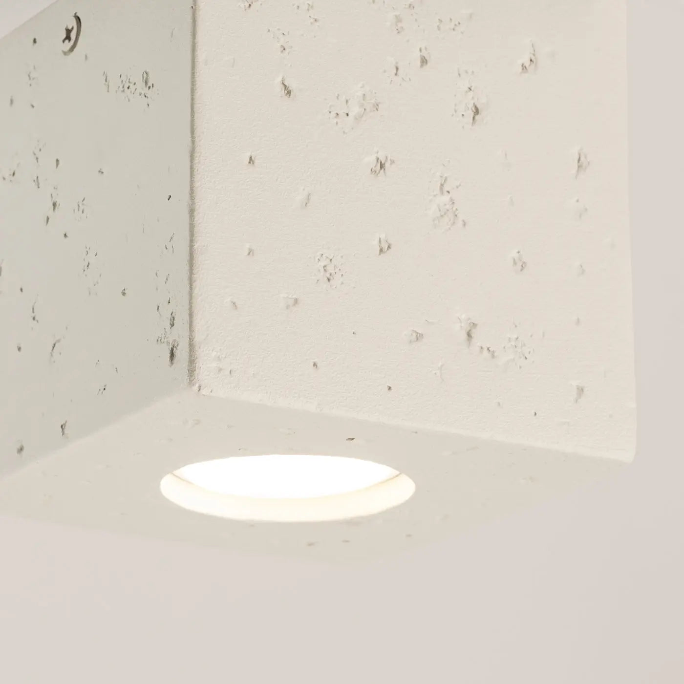 Minimalist beige concrete LED ceiling light | HUMISUN