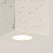 Minimalist beige concrete LED ceiling light | HUMISUN