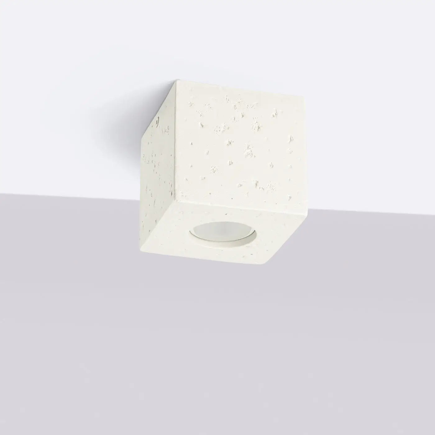Minimalist beige concrete LED ceiling light | HUMISUN