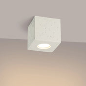 Minimalist beige concrete LED ceiling light | HUMISUN