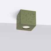 Industrial olive green concrete LED ceiling light | MUREMES