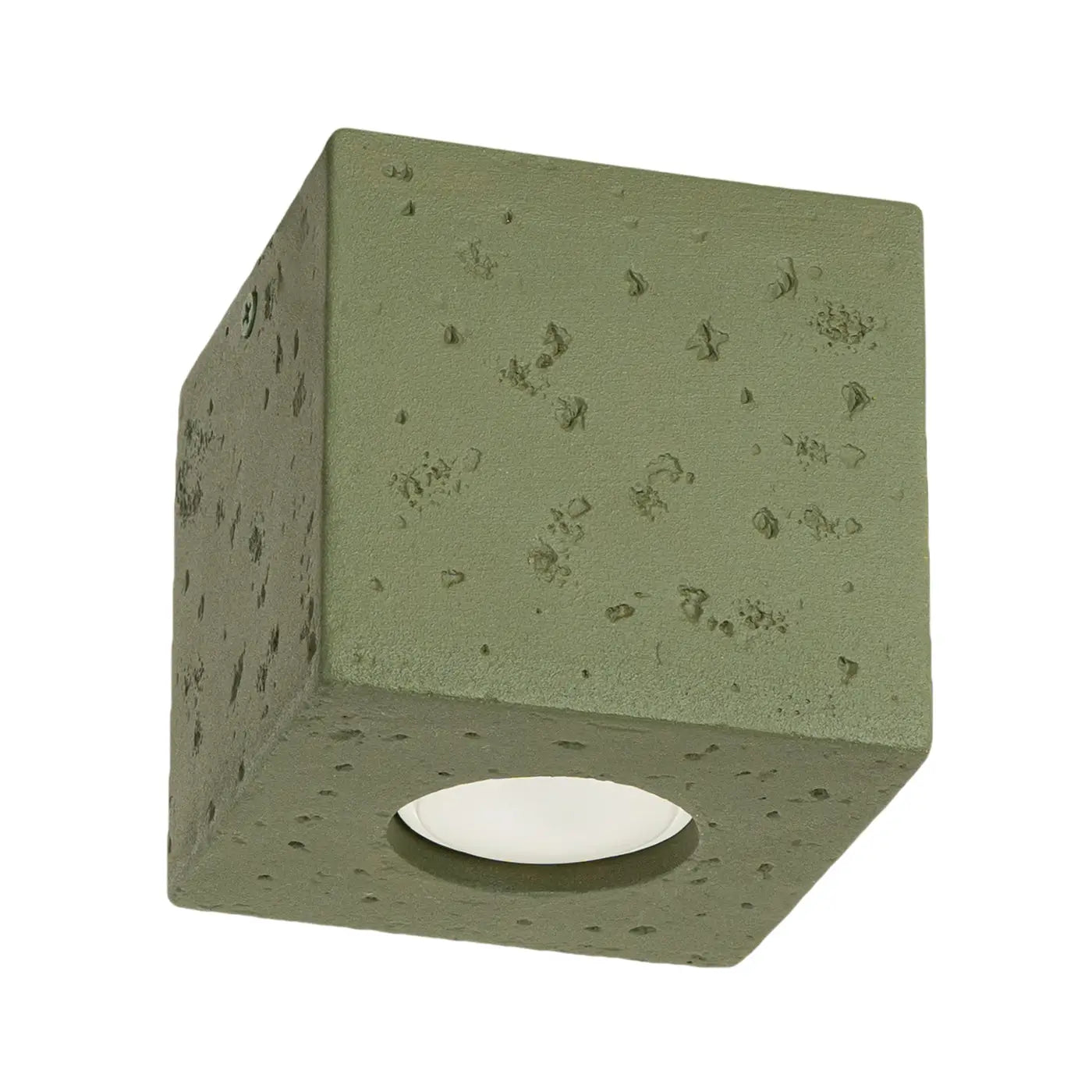 Industrial olive green concrete LED ceiling light | MUREMES