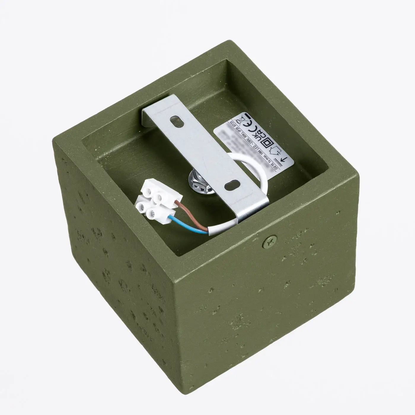 Industrial olive green concrete LED ceiling light | MUREMES