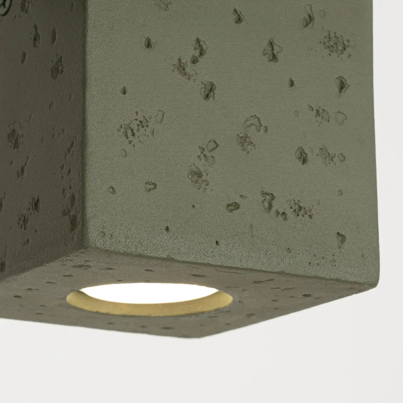Industrial olive green concrete LED ceiling light | MUREMES