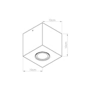 Industrial olive green concrete LED ceiling light | MUREMES