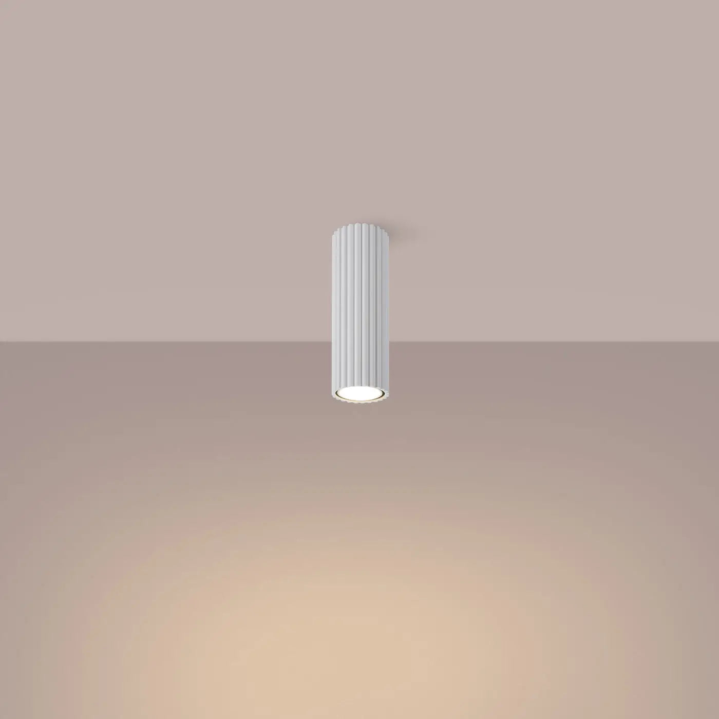 Minimalist white aluminium LED ceiling light | DEZEL