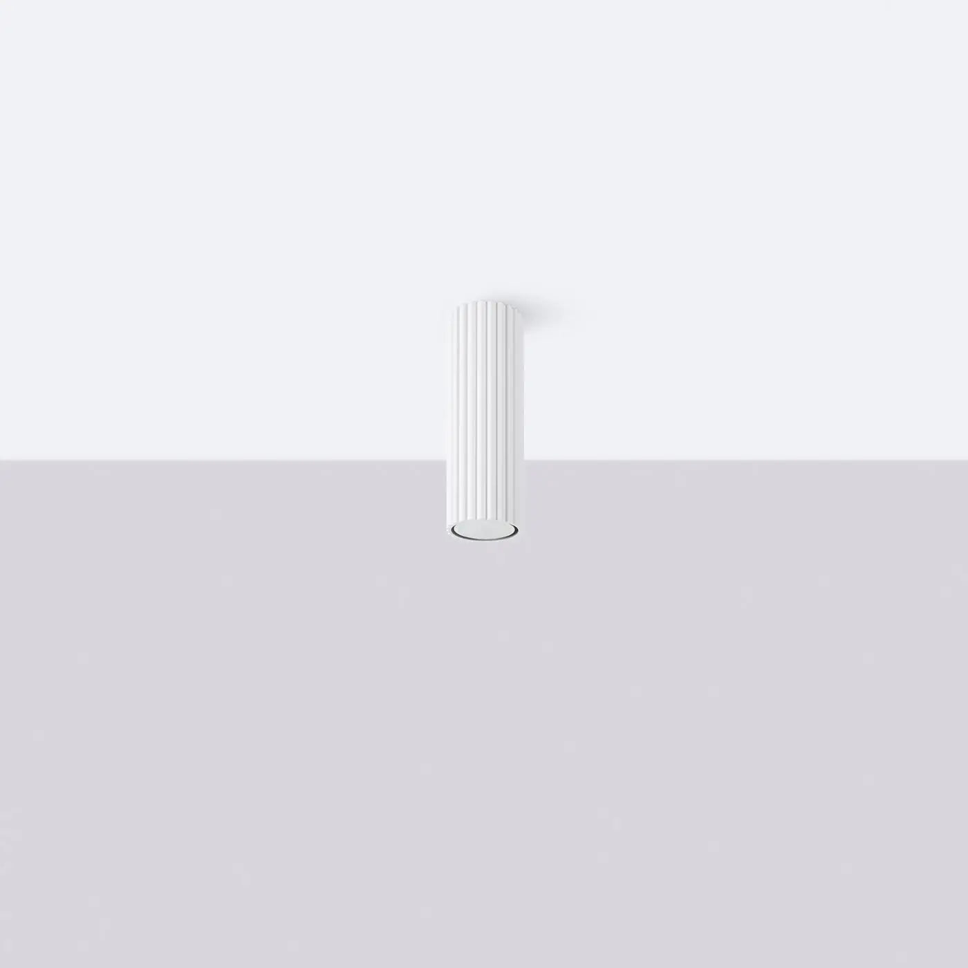 Minimalist white aluminium LED ceiling light | DEZEL