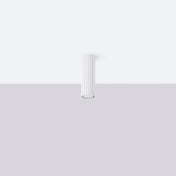 Minimalist white aluminium LED ceiling light | DEZEL