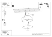 Modern white 4-light LED ceiling light | ZAHU