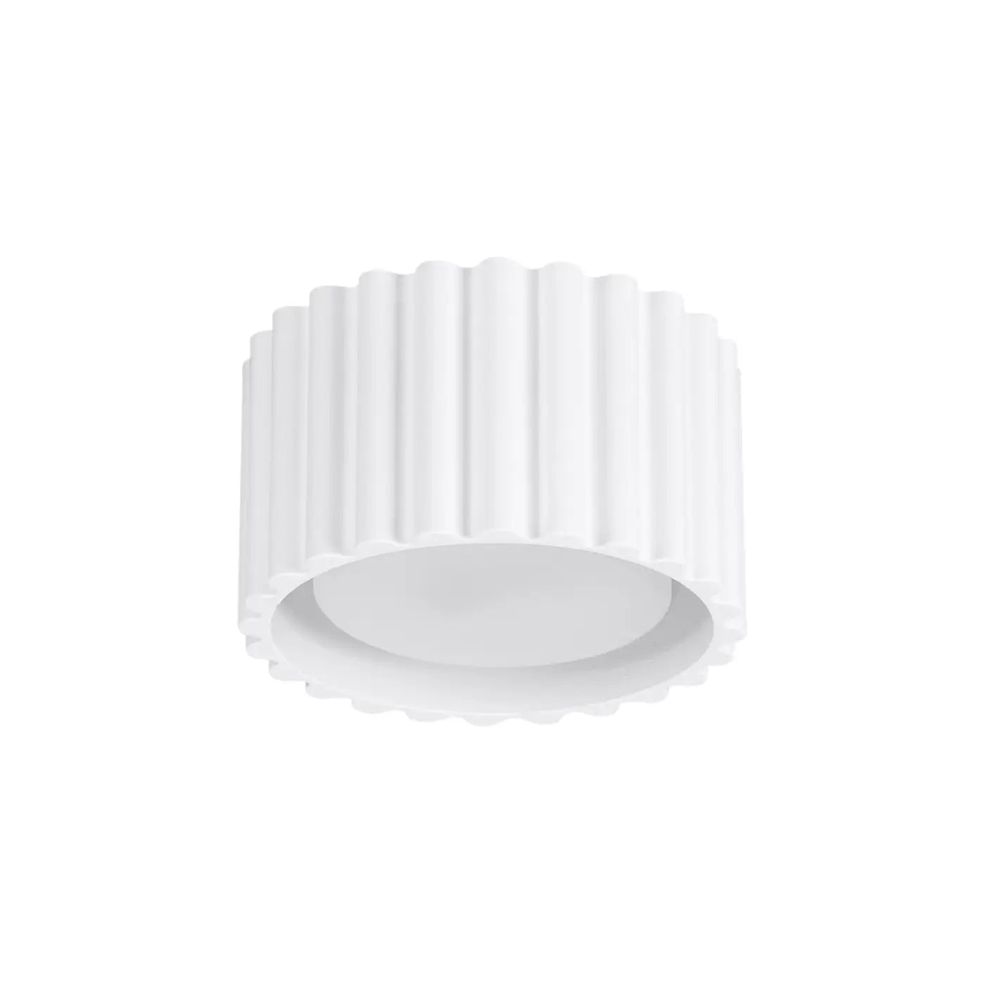 Minimalist white aluminium LED ceiling light | FOGA