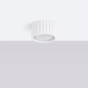 Minimalist white aluminium LED ceiling light | FOGA