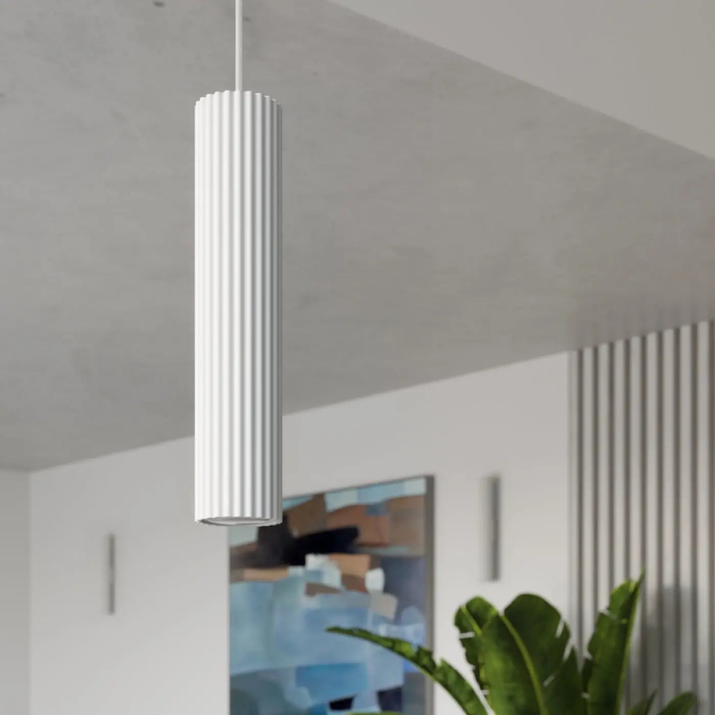 Scandinavian white aluminium LED ceiling light | HAKIHU