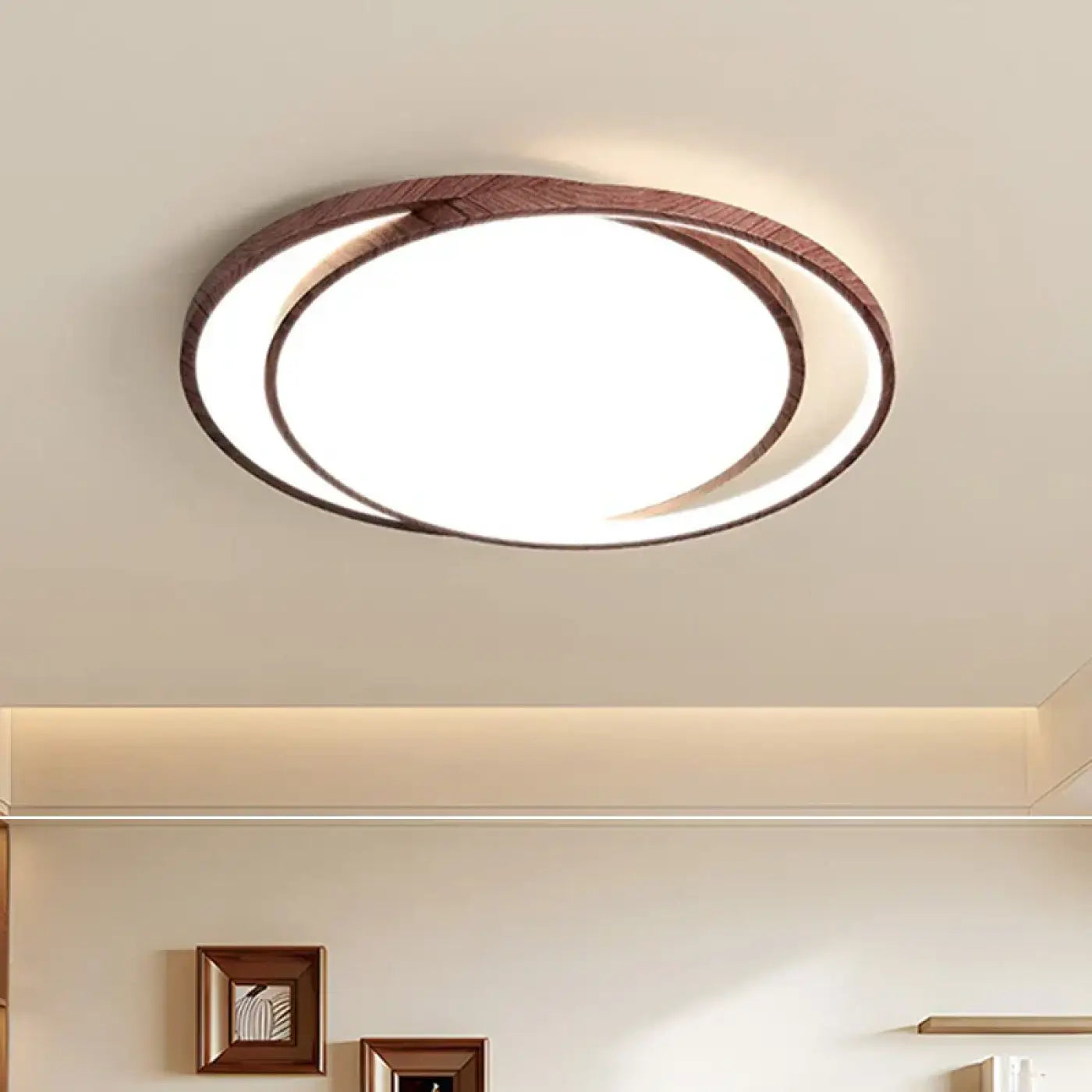 Scandinavian wood square circle oval ceiling light IP65 | MUGIL