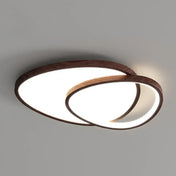 Scandinavian wood square circle oval ceiling light IP65 | MUGIL