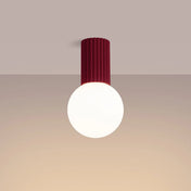 Burgundy LED scandinavian ceiling light IP44 | KUVIRA