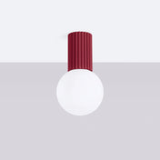 Burgundy LED scandinavian ceiling light IP44 | KUVIRA