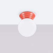 Modern peach ceramic ceiling light IP44 | PUGIHAN
