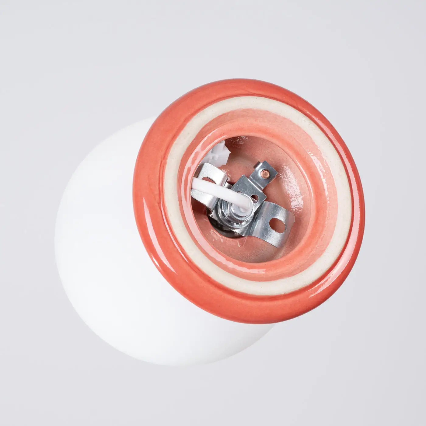 Modern peach ceramic ceiling light IP44 | PUGIHAN