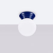 Minimalist ultramarine ceramic ceiling light | TUGU