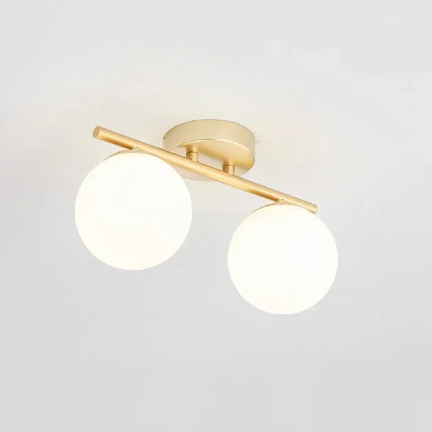 Minimalist white and gold LED ceiling light | DAHOSUK