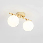 Minimalist white and gold LED ceiling light | DAHOSUK