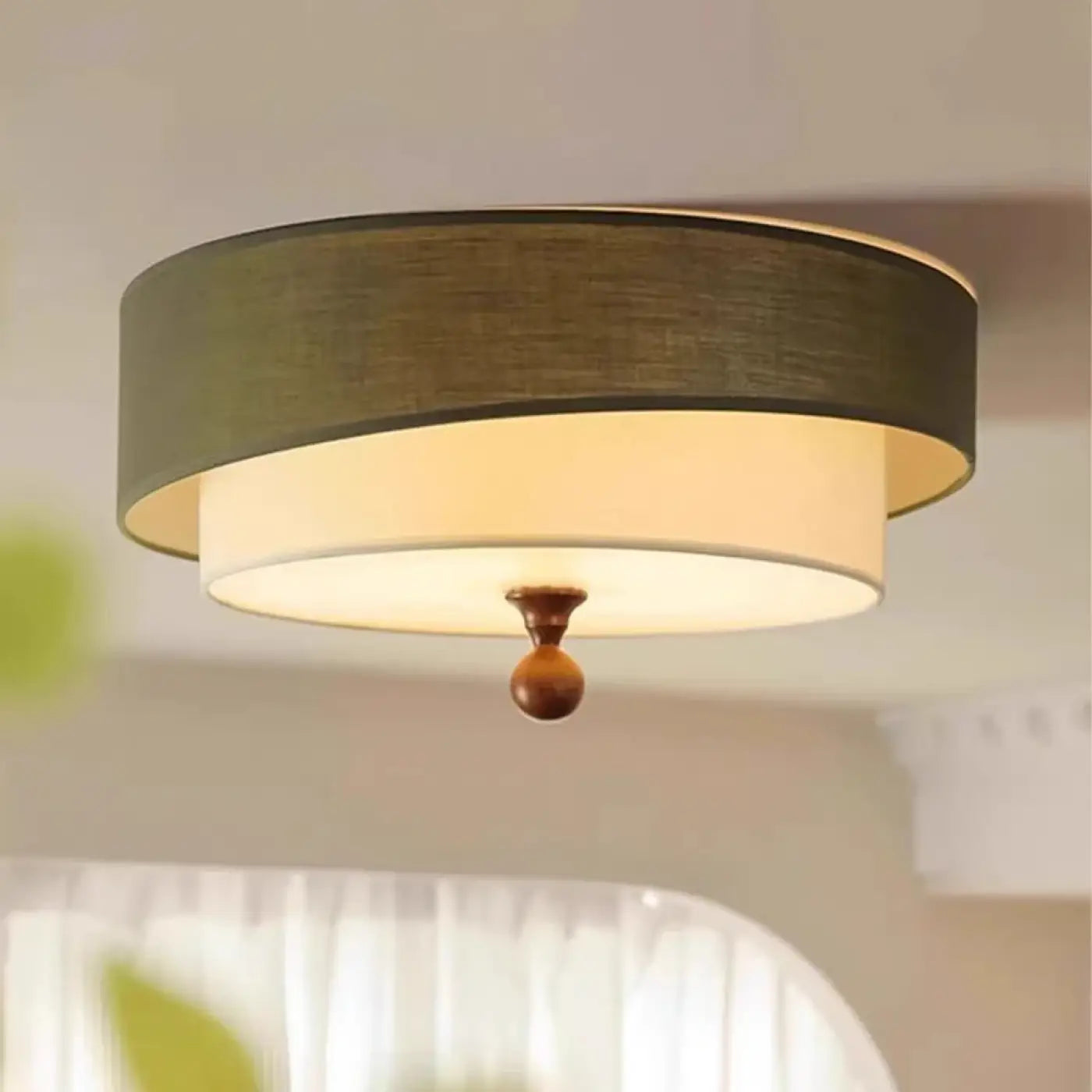 Vintage scandinavian LED wood ceiling light | FEDU