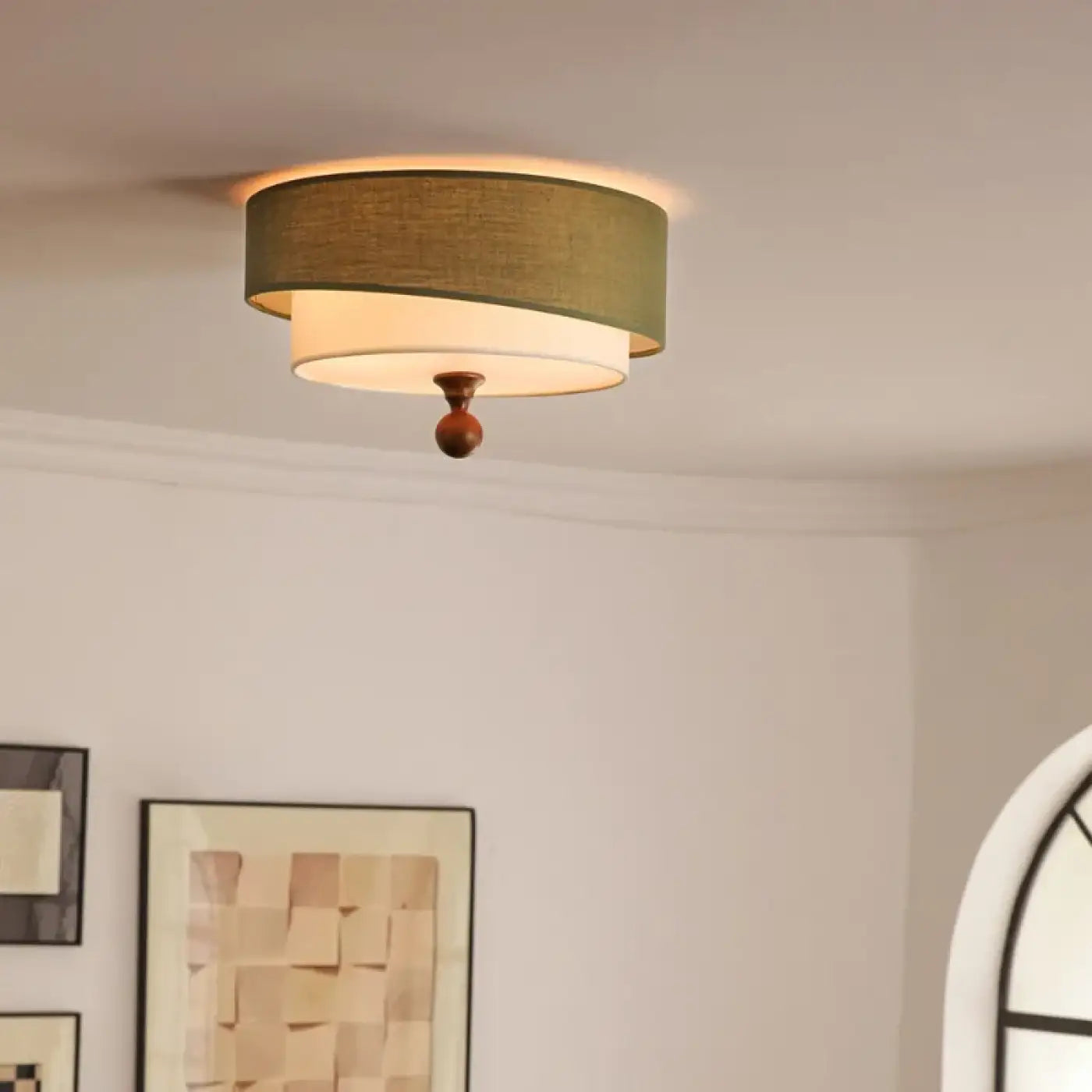 Vintage scandinavian LED wood ceiling light | FEDU