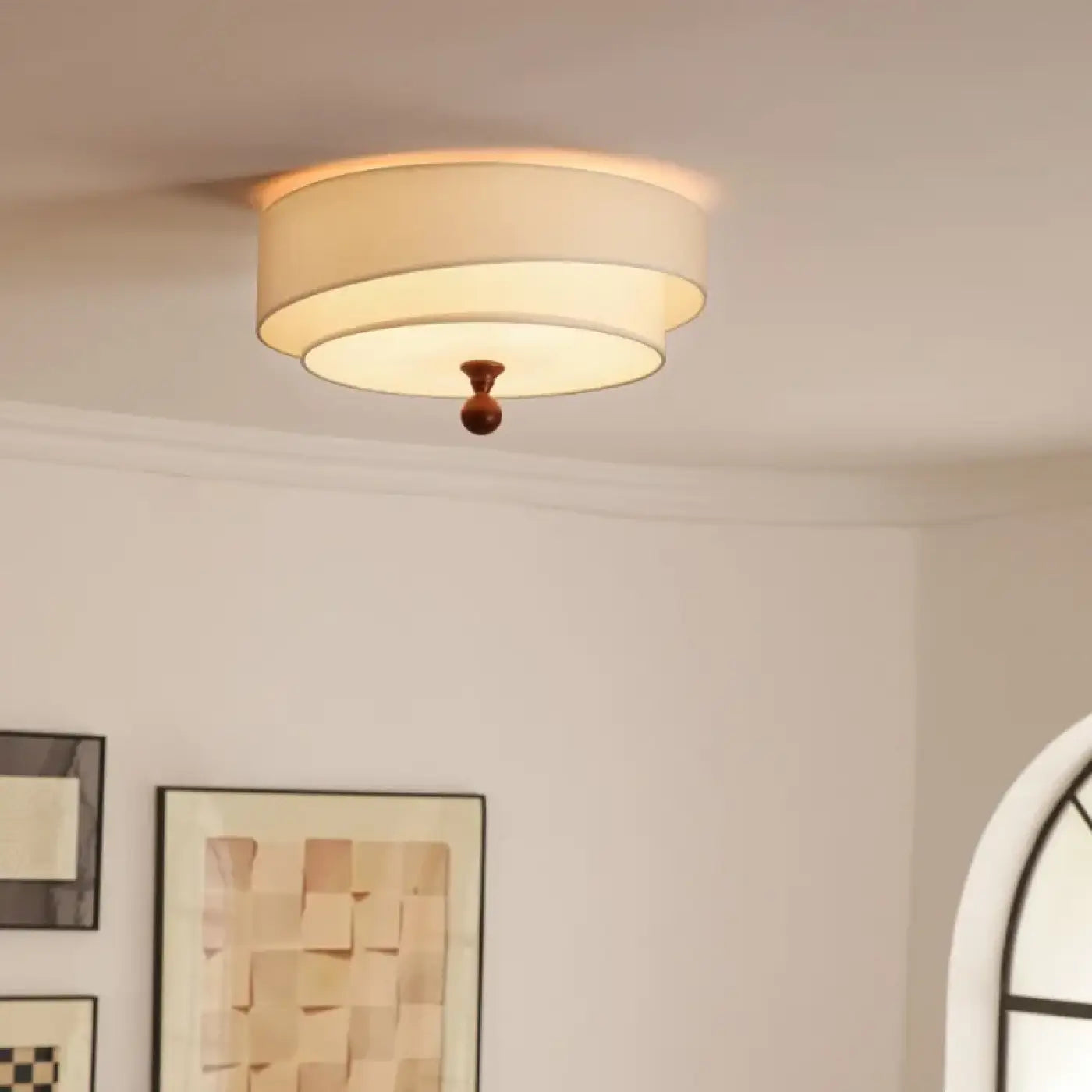 Vintage scandinavian LED wood ceiling light | FEDU
