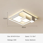Square black or white modern LED ceiling light | VIBA