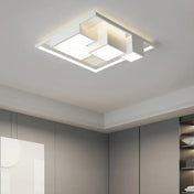 Square black or white modern LED ceiling light | VIBA