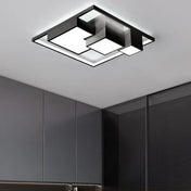 Square black or white modern LED ceiling light | VIBA