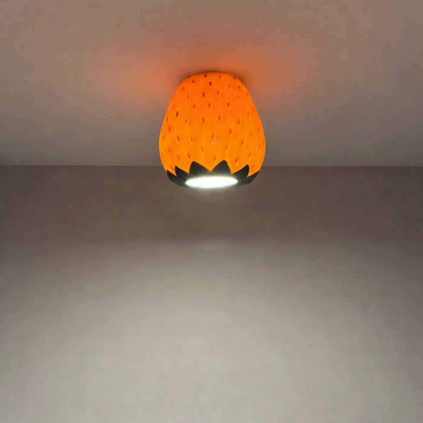 LED pink ceramic strawberry modern ceiling light | BANIK