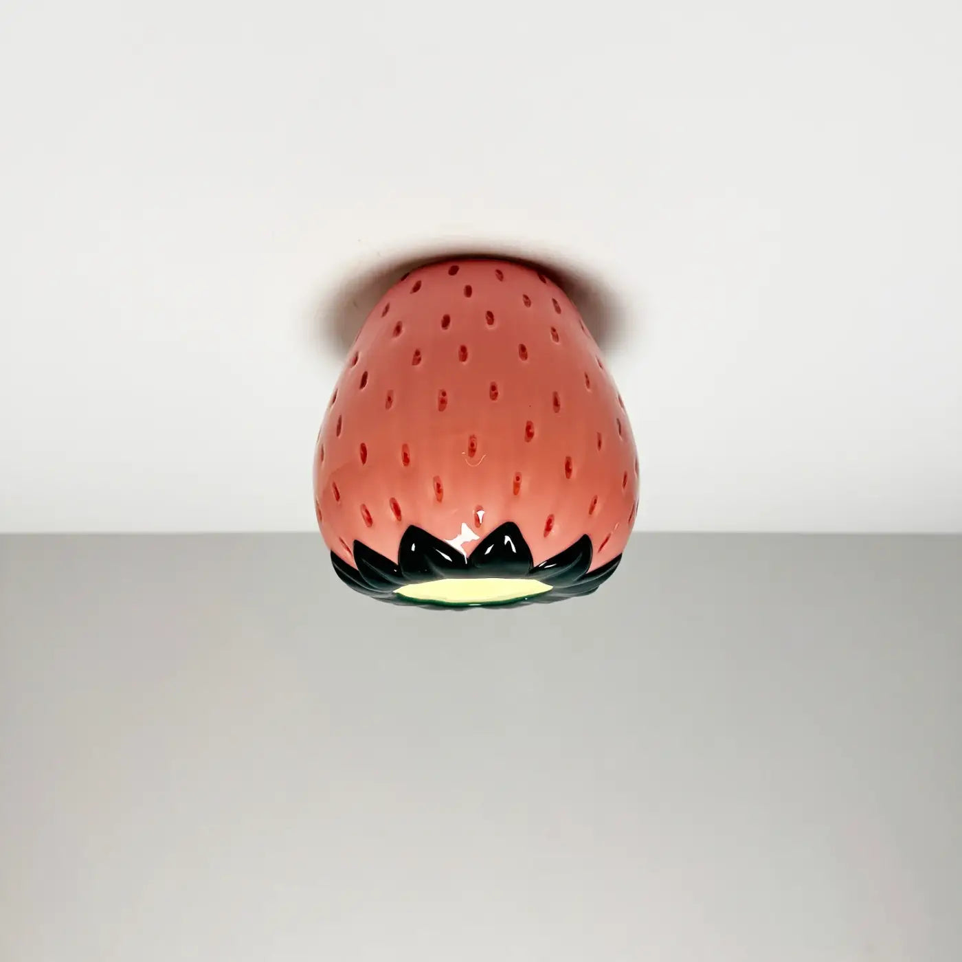 LED pink ceramic strawberry modern ceiling light | BANIK