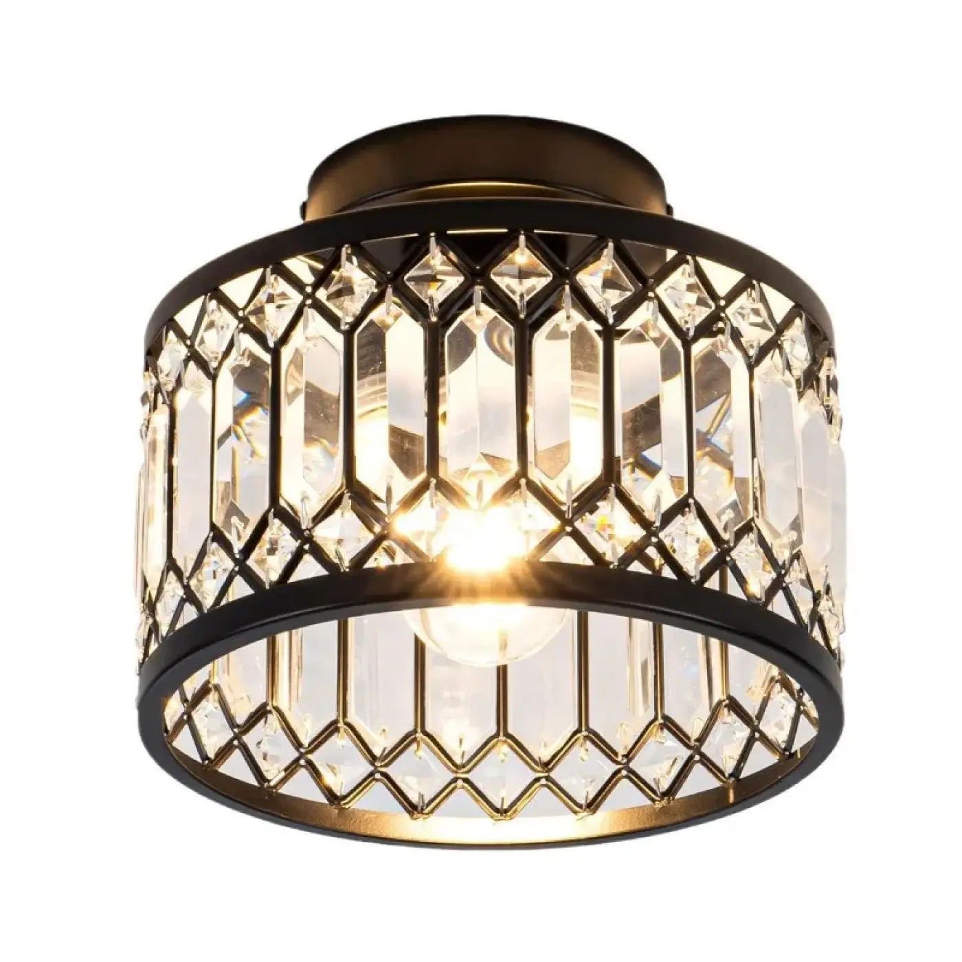 Black metal glass industrial ceiling light | BAGUSA