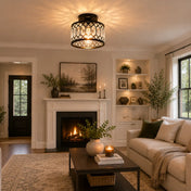 Black metal glass industrial ceiling light | BAGUSA