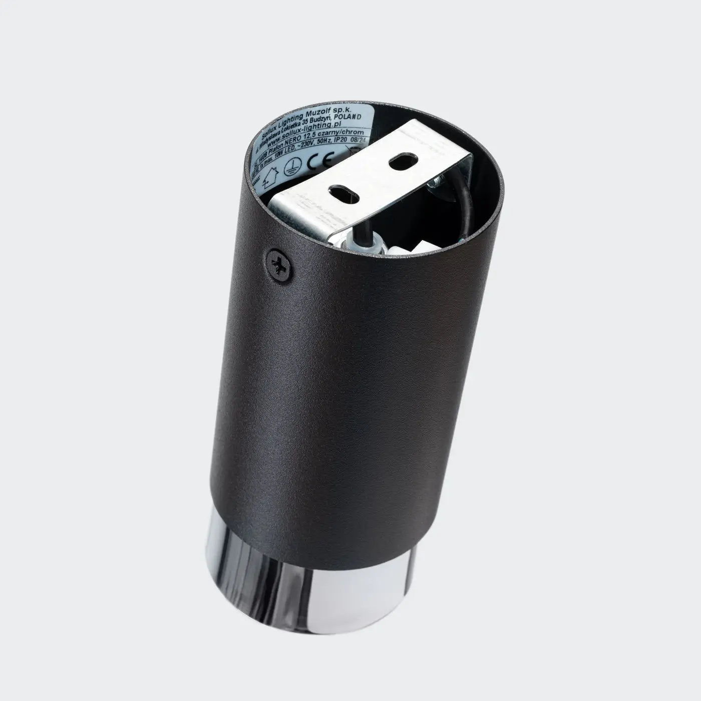 Black chrome cylinder LED design ceiling light | SAPUPAK