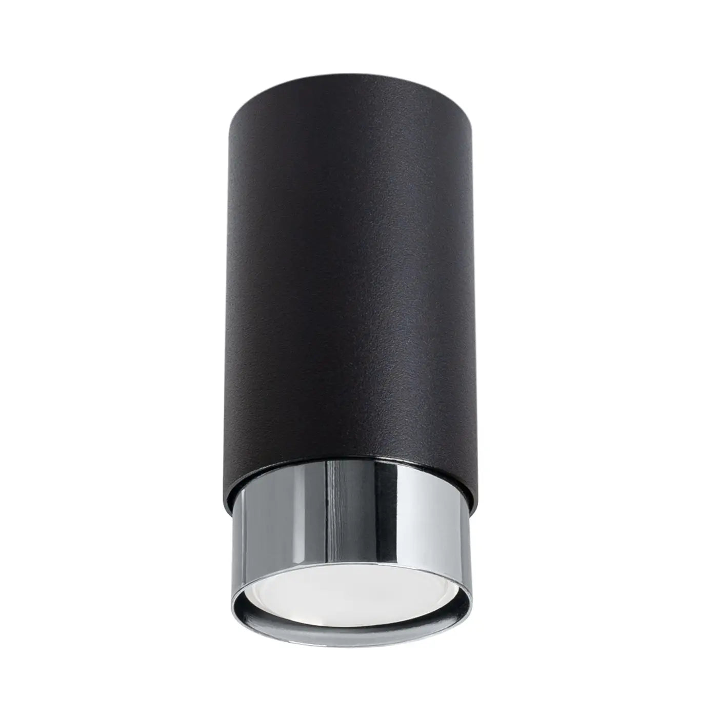 Black chrome cylinder LED design ceiling light | SAPUPAK