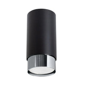 Black chrome cylinder LED design ceiling light | SAPUPAK